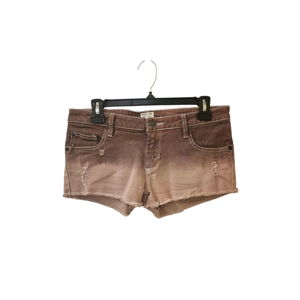 Rvca Purple Mauve Ombre Nature X Industry Jean Shorts Size 28 Low Rise